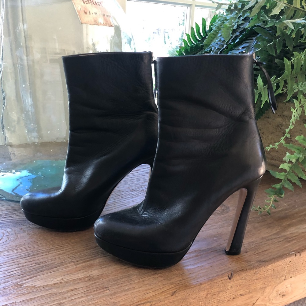 Miu Miu Platform Booties, Sz 38 - image 1